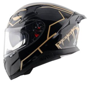 Axor Apex Stealth Black & Gold Full Face Helmet