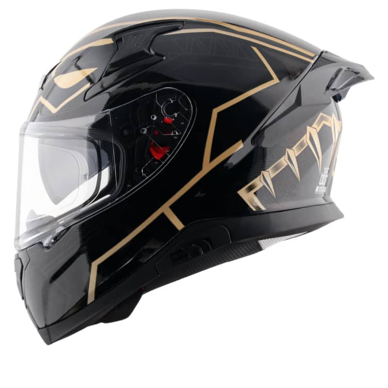 Axor Apex Stealth Black & Gold Full Face Helmet