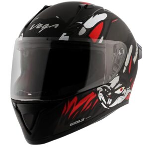 Vega Bolt Red Graphic Full Face Helmet