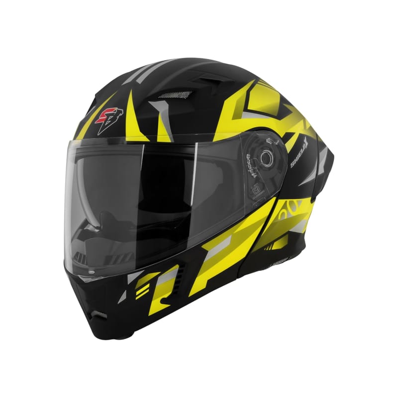 SMK Twister Yellow Graphic Full Face Helmet