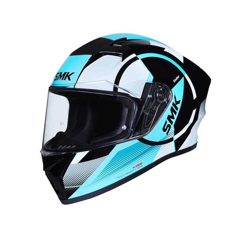SMK Stellar Cyan Graphic Full Face Helmet