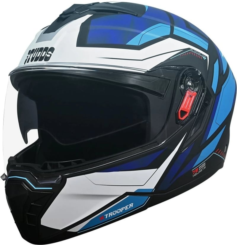 Studds Trooper Blue & White Modular Helmet