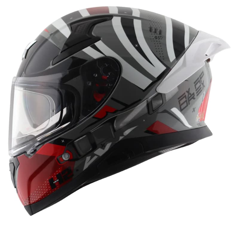 Vega Bolt Red Skull Custom Full Face Helmet