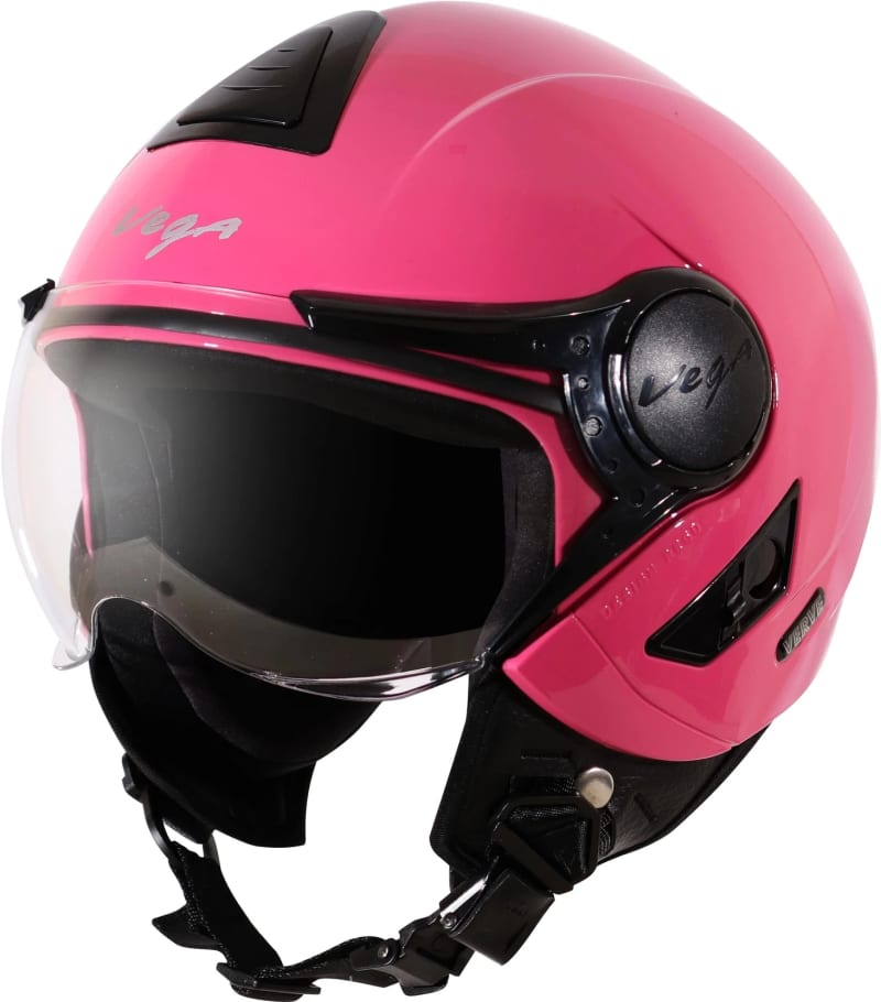 Vega Jet Pastel Pink Open Face Helmet